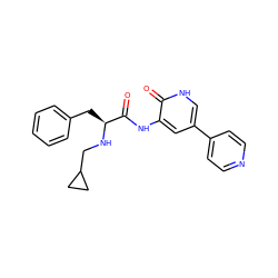 O=C(Nc1cc(-c2ccncc2)c[nH]c1=O)[C@H](Cc1ccccc1)NCC1CC1 ZINC000084688554