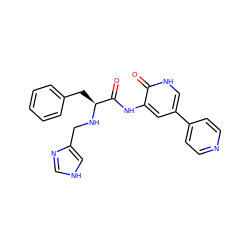 O=C(Nc1cc(-c2ccncc2)c[nH]c1=O)[C@H](Cc1ccccc1)NCc1c[nH]cn1 ZINC000095552035