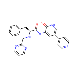 O=C(Nc1cc(-c2ccncc2)c[nH]c1=O)[C@H](Cc1ccccc1)NCc1ncccn1 ZINC000095557499