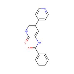 O=C(Nc1cc(-c2ccncc2)c[nH]c1=O)c1ccccc1 ZINC000066157007