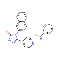 O=C(Nc1cc(-c2n[nH]c(=O)n2-c2ccc3ccccc3c2)ccn1)c1ccccc1 ZINC000066058788