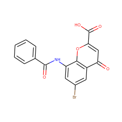 O=C(Nc1cc(Br)cc2c(=O)cc(C(=O)O)oc12)c1ccccc1 ZINC000096271901