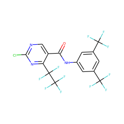 O=C(Nc1cc(C(F)(F)F)cc(C(F)(F)F)c1)c1cnc(Cl)nc1C(F)(F)C(F)(F)F ZINC000036178860