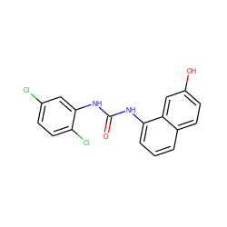 O=C(Nc1cc(Cl)ccc1Cl)Nc1cccc2ccc(O)cc12 ZINC000071331507