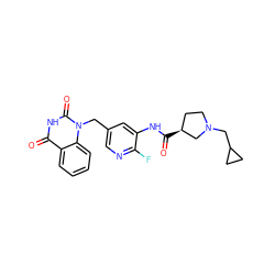 O=C(Nc1cc(Cn2c(=O)[nH]c(=O)c3ccccc32)cnc1F)[C@H]1CCN(CC2CC2)C1 ZINC001772590539