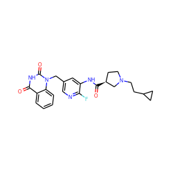 O=C(Nc1cc(Cn2c(=O)[nH]c(=O)c3ccccc32)cnc1F)[C@H]1CCN(CCC2CC2)C1 ZINC001772582329