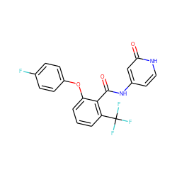 O=C(Nc1cc[nH]c(=O)c1)c1c(Oc2ccc(F)cc2)cccc1C(F)(F)F ZINC000143199260