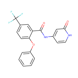 O=C(Nc1cc[nH]c(=O)c1)c1cc(C(F)(F)F)ccc1Oc1ccccc1 ZINC000143171550