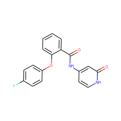 O=C(Nc1cc[nH]c(=O)c1)c1ccccc1Oc1ccc(F)cc1 ZINC000143163818