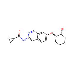 O=C(Nc1cc2ccc(O[C@@H]3CCCC[C@H]3O)cc2cn1)C1CC1 ZINC000144426215