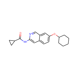 O=C(Nc1cc2ccc(OC3CCCCC3)cc2cn1)C1CC1 ZINC000169699965