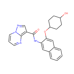 O=C(Nc1cc2ccccc2cc1OC1CCC(O)CC1)c1cnn2cccnc12 ZINC000113653725