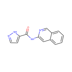 O=C(Nc1cc2ccccc2cn1)c1ccn[nH]1 ZINC000211643068