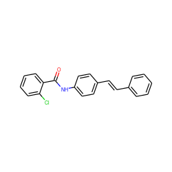 O=C(Nc1ccc(/C=C/c2ccccc2)cc1)c1ccccc1Cl ZINC000072182379