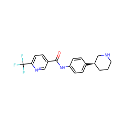 O=C(Nc1ccc([C@@H]2CCCNC2)cc1)c1ccc(C(F)(F)F)nc1 ZINC000117721041