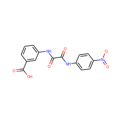 O=C(Nc1ccc([N+](=O)[O-])cc1)C(=O)Nc1cccc(C(=O)O)c1 ZINC000004844043