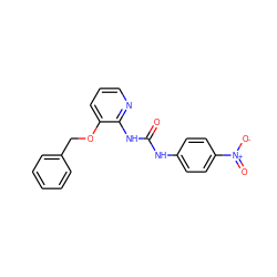 O=C(Nc1ccc([N+](=O)[O-])cc1)Nc1ncccc1OCc1ccccc1 ZINC000005331681