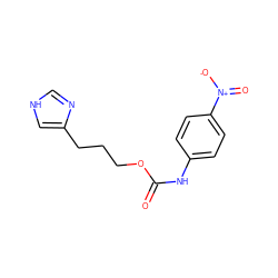 O=C(Nc1ccc([N+](=O)[O-])cc1)OCCCc1c[nH]cn1 ZINC000013747038