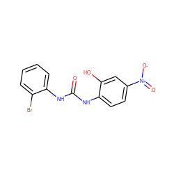 O=C(Nc1ccc([N+](=O)[O-])cc1O)Nc1ccccc1Br ZINC000003936850