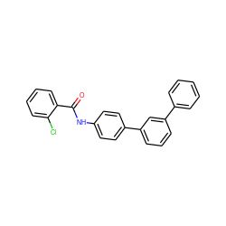 O=C(Nc1ccc(-c2cccc(-c3ccccc3)c2)cc1)c1ccccc1Cl ZINC000072183175