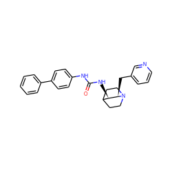 O=C(Nc1ccc(-c2ccccc2)cc1)N[C@@H]1C2CCN(CC2)[C@@H]1Cc1cccnc1 ZINC000028524047