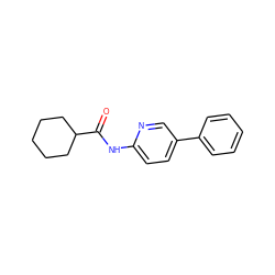 O=C(Nc1ccc(-c2ccccc2)cn1)C1CCCCC1 ZINC000040834198