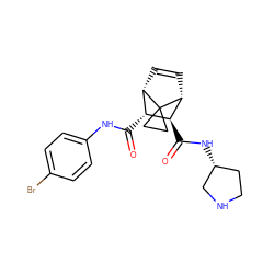 O=C(Nc1ccc(Br)cc1)[C@@H]1[C@@H]2C=C[C@H]([C@H]1C(=O)N[C@@H]1CCNC1)C21CC1 ZINC000168475907