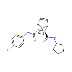 O=C(Nc1ccc(Br)cc1)[C@@H]1[C@@H]2C=C[C@H]([C@H]1C(=O)NC1CCCC1)C21CC1 ZINC000168331399