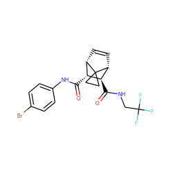 O=C(Nc1ccc(Br)cc1)[C@@H]1[C@@H]2C=C[C@H]([C@H]1C(=O)NCC(F)(F)F)C21CC1 ZINC000168376276