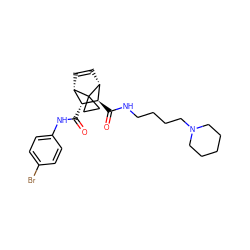 O=C(Nc1ccc(Br)cc1)[C@@H]1[C@@H]2C=C[C@H]([C@H]1C(=O)NCCCCN1CCCCC1)C21CC1 ZINC000142590233