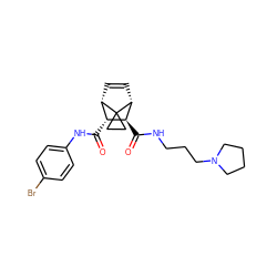 O=C(Nc1ccc(Br)cc1)[C@@H]1[C@@H]2C=C[C@H]([C@H]1C(=O)NCCCN1CCCC1)C21CC1 ZINC000168358314