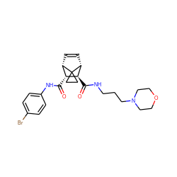 O=C(Nc1ccc(Br)cc1)[C@@H]1[C@@H]2C=C[C@H]([C@H]1C(=O)NCCCN1CCOCC1)C21CC1 ZINC000168417544