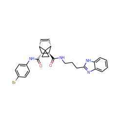 O=C(Nc1ccc(Br)cc1)[C@@H]1[C@@H]2C=C[C@H]([C@H]1C(=O)NCCCc1nc3ccccc3[nH]1)C21CC1 ZINC000168528159