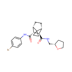 O=C(Nc1ccc(Br)cc1)[C@@H]1[C@@H]2CC[C@H]([C@H]1C(=O)NC[C@@H]1CCCO1)C21CC1 ZINC000168373223