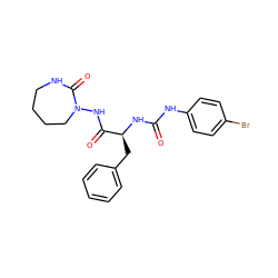 O=C(Nc1ccc(Br)cc1)N[C@@H](Cc1ccccc1)C(=O)NN1CCCCNC1=O ZINC000473101617