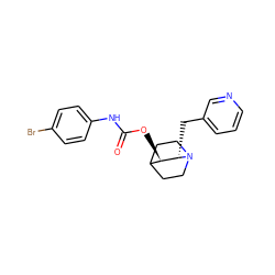 O=C(Nc1ccc(Br)cc1)O[C@@H]1C2CCN(CC2)[C@H]1Cc1cccnc1 ZINC000035848697