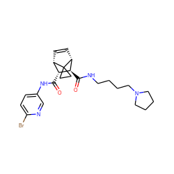 O=C(Nc1ccc(Br)nc1)[C@@H]1[C@@H]2C=C[C@H]([C@H]1C(=O)NCCCCN1CCCC1)C21CC1 ZINC000168463711