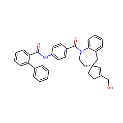 O=C(Nc1ccc(C(=O)N2CC[C@@]3(C=C(CO)CC3)Cc3ccccc32)cc1)c1ccccc1-c1ccccc1 ZINC000028962361