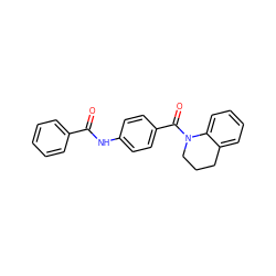 O=C(Nc1ccc(C(=O)N2CCCc3ccccc32)cc1)c1ccccc1 ZINC000010461620