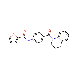 O=C(Nc1ccc(C(=O)N2CCCc3ccccc32)cc1)c1ccco1 ZINC000004821195