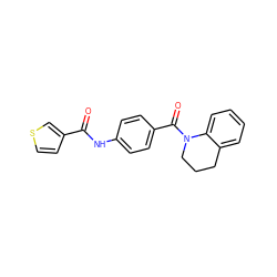 O=C(Nc1ccc(C(=O)N2CCCc3ccccc32)cc1)c1ccsc1 ZINC000013757934