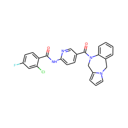 O=C(Nc1ccc(C(=O)N2Cc3cccn3Cc3ccccc32)cn1)c1ccc(F)cc1Cl ZINC000000601802