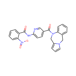 O=C(Nc1ccc(C(=O)N2Cc3cccn3Cc3ccccc32)cn1)c1ccccc1[N+](=O)[O-] ZINC000029468344