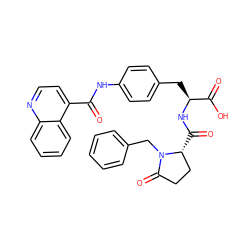 O=C(Nc1ccc(C[C@H](NC(=O)[C@@H]2CCC(=O)N2Cc2ccccc2)C(=O)O)cc1)c1ccnc2ccccc12 ZINC000027847837