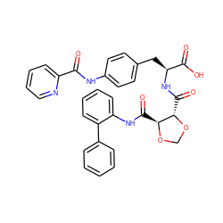 O=C(Nc1ccc(C[C@H](NC(=O)[C@@H]2OCO[C@H]2C(=O)Nc2ccccc2-c2ccccc2)C(=O)O)cc1)c1ccccn1 ZINC000058580967