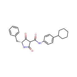 O=C(Nc1ccc(C2CCCCC2)cc1)C1C(=O)N[C@H](Cc2ccccc2)C1=O ZINC000101446017