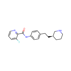 O=C(Nc1ccc(CC[C@@H]2CCCNC2)cc1)c1ncccc1F ZINC000117727952