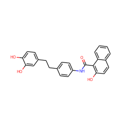 O=C(Nc1ccc(CCc2ccc(O)c(O)c2)cc1)c1c(O)ccc2ccccc12 ZINC000028015331