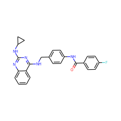 O=C(Nc1ccc(CNc2nc(NC3CC3)nc3ccccc23)cc1)c1ccc(F)cc1 ZINC000142523332