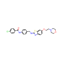 O=C(Nc1ccc(CNc2nc3ccc(OCCN4CCOCC4)cc3s2)cc1)c1ccc(Cl)cc1 ZINC001772642171